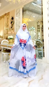 REALPICT COD GAMIS SYARI MOTIF BAHAN FULL CERUTY FULL FURING LD 110 PB 140 FREE HIJAB TERBARU TERMURAH BEST SELLER TANGAN PERTAMA KONVEKSI