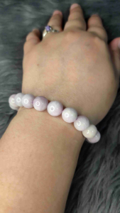 Kunzite 10.5mm Round Bead Bracelet
