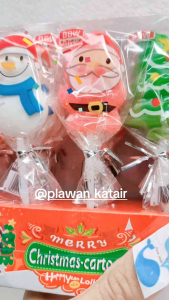 ยกแพค30ชิ้น อมยิ้มคริสมาสต์ อมยิ้ม ปีใหม่ กวาง สโนว์แมน ต้นคริสมาสต์ คละในแพค30ไม้