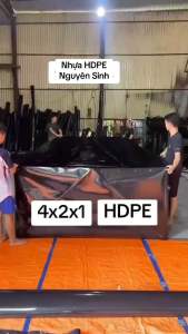 Bể bạt đen HDPE nguyên sinh nuôi cá ốc ếch lươn tôm cua baba... Làm bể chứa nước ( Tặng van xả nước )