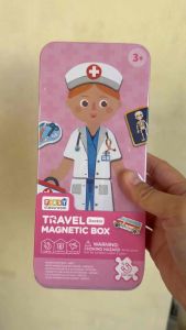 EducratePH Kids Travel Magnetic Dress-Up Box – Firefighter Police & Doctor Pretend Play Toy |