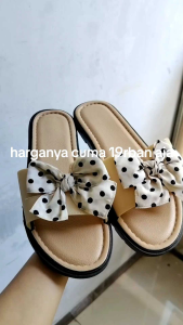 sandal selop wanita sandal pita polkadot