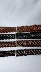 เข็มขัดหนังสานผู้ชาย ทําจากหนังแท้ แบบมาใหม่ ทนทาน ใส่ง่าย เท่ห์สุดๆ