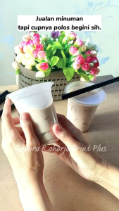 100 Pcs Stiker Cup Minuman Universal