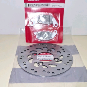 Piringan Cakram Belakang Motor & Kampas Rem Belakang Supra X 125 CS1 Blade New Supra X 125 Helmin