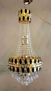 good jaya lighting lampu gantung crystal 40cm minimalis