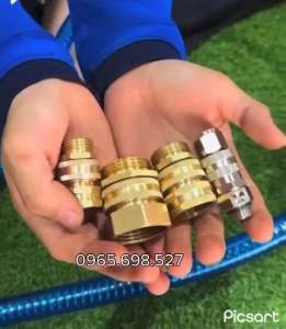 Khớp Nối Nhanh Dây Hút Dây Hồi Cho Đầu Xịt Rửa Xe Ren 21mm 27mm 34mm