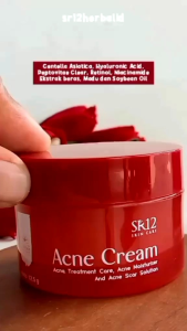 Acne Cream SR12 memudarkan noda hitam bekas jerawat melembabkan mencerahkan kulit