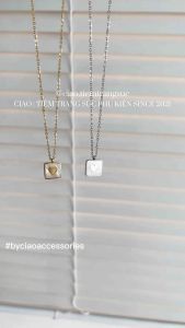 [KHÔNG ĐEN GỈ] Dây chuyền vòng cổ titan không gỉ thiết kế hình tim khảm xà cừ Desi Ciao