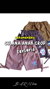 Celana Pendek Hotpants serut Anak Perempuan (2-4Th) Crop Karakter Fashion Kids Motif Mommy