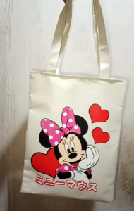 TOTE BAG KEKINIAN TERMURAH PAKAI RESELETING - TOTEBAG ANAK PEREMPUAN MICKEY MOUSE MINNIE MOUSE
