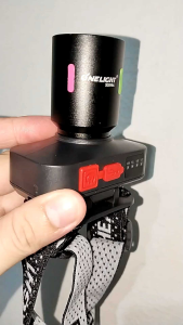 Senter Kepala ZOOM ONELIGHT SS986 White Laser 10W - Headlamp WOLF HEAD Cahaya PUTIH Super Terang