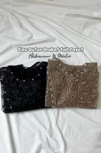 Zize Outer Brokat Organza Full Payet / Tunik Brukat / Baju Hari Raya Kondangan Wisudaan atau Bridesmaids