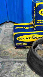 Ban Dalam Sepeda Listrik Ukuran 14 x 2.50 Lucky Stone Pentil Bengkok Selis E-Bike | High Quality