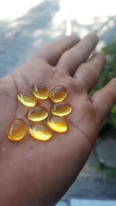 Batu Akik Kecubung Kuning 14x10 mm