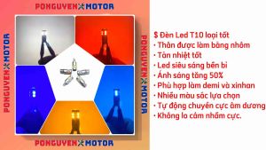 Đèn Led T10 9 SMD chip 3030 siêu sáng giá lựa chọn