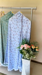 Mukena Rayon Motif Bunga Padi Best Seller Harga Terjangkau Murah