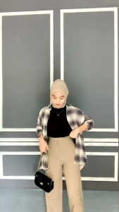 Kemeja Flanel Wanita Trending Terbaru Lengan Panjang Kotak