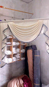 Poni gorden atas pintu manik-manik model gelombang sepanyaol lebar 1 meter 120cm 200cm atasan gorden jendela dan pintu kamar