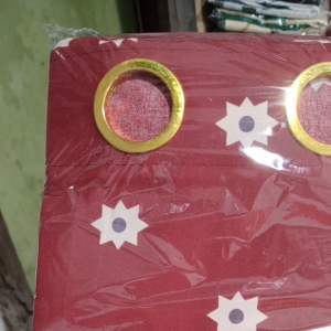 GORDEN hordeng tirai pintu jendela motif RED SAMOA SMOKERING 12 LUBANG
