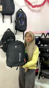 Tas Ransel Punggung Pria Wanita PEGE Altezza Model Polos Free Raincover - PG 15