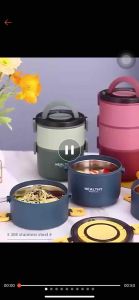 LRMS HAMEKA Lunch Box Portable Rantang 3 Susun Tempat Bekal Makan Anti Tumpah / Kotak Makan Set