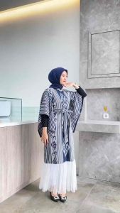 SET COUPLE BAJU KONDANGAN ALIYA DRESS LURIK NAVY. SERAGAM EMINA