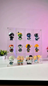 ตู้อะคริลิคฝาแม่เหล็กโชว์โมเดล ArtToy หุ่นsize100% 12ช่องขนาดกว้าง30cm. xสูง30cm.xลึก7cm.