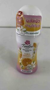 Twelve Plus พลัส ไวท์เทนนิ่ง พลัส โรลออน ออร่า ไบร์ท 40 มล. ระบบ โรลออน สำหรับกลิ่นกาย