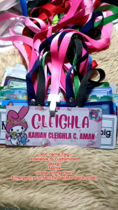 AVLs Customized PVC Name tag with Lace for kids (please send us the nickname and full name of the child)