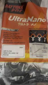 Air filter saringan udara racing daytona filter udara vario 125 vario 150 100% original daytona kode 3501