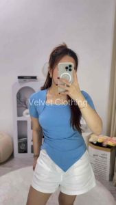 Atasan Wanita Square Neck Kerut Samping Polos / Crop Top Kerut Samping Lancip Korean 6052 bahan nyaman