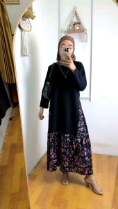 Luppy MIDI Dress Wanita Knit mix rayon premium