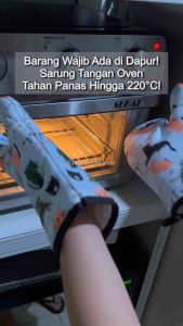1pc Sarung tangan masak sarung tangan tebal untuk oven tahan panas
