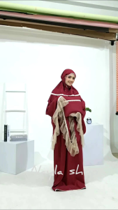 Mukena Dewasa Polos Mix Renda Tile Premium Tas Elegan