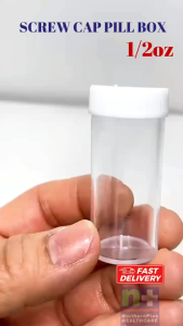 Screw Cap Pill Box 1/2oz 70pcs/144pcs(Packet)/Medicine Bottle Screw Cap/Botol ubat Kosong/Bekas Kapsul