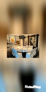 Meja Makan Bulat D180 kak besi Lipat otomatis portable