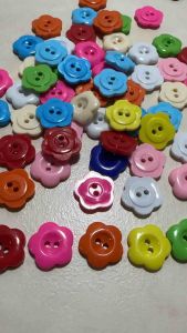 100 pcs flower buttons size 15mm mix colors butang bunga 15 mm