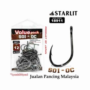 STARLIT VALUE PACK SOI-OC HI-CARBON FISHING HOOK 18911