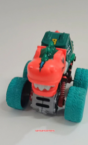 Dinobot Animal World toy set featuring two dinosaur and shark-themed vehicles with large wheels and interactive sound features.