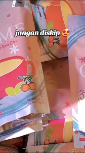 olume tea hijau celup rasa leci