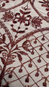 Bahan kain Tile bordir motif sabto eknik | Bahan kebaya motif terbaru dan termurah ( Harga 050m )cod
