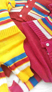 3pcs Mantel atasan rajut bayi lahir buat usia baru lahir sampai 4bulan