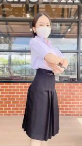 กระโปรงนักเรียนAliceBK 6.5 นิ้ว สีดำ