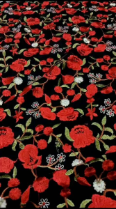 Bahan Tille Valentino Lance Bordir Bunga Mewah