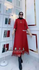 Dress Rawis List Ori Nabil Premium Combat Midi kekinian Terbaru