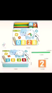 Bộ ghép số và que tính kèm dấu bằng gỗ giúp bé học toán