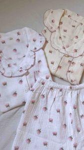 Sleepwear Co 100% Cotton Pyjamas Woman Pajamas Women Set Short Sleeve Floral Baju Tidur Wanita Cotton Piyama Tidur Wanita Lengan Pendek 睡衣裤套装女