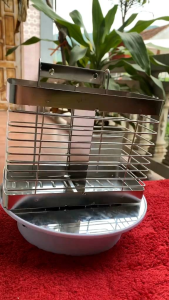 Ống đựng đũa inox 304 2 ngăn treo tường chắc chắn