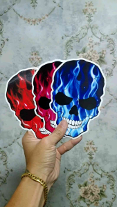 ปีศาจไฟ สติ๊กเกอร์ ติดรถแข่ง เพิ่มความเท่ ดูโหด รถซิ่ง มอเตอร์ไซด์ หมวกกันน๊อค ประตู, หน้าต่าง กันน้ำได้ ทนแดด ทนฝน PVC เกรด